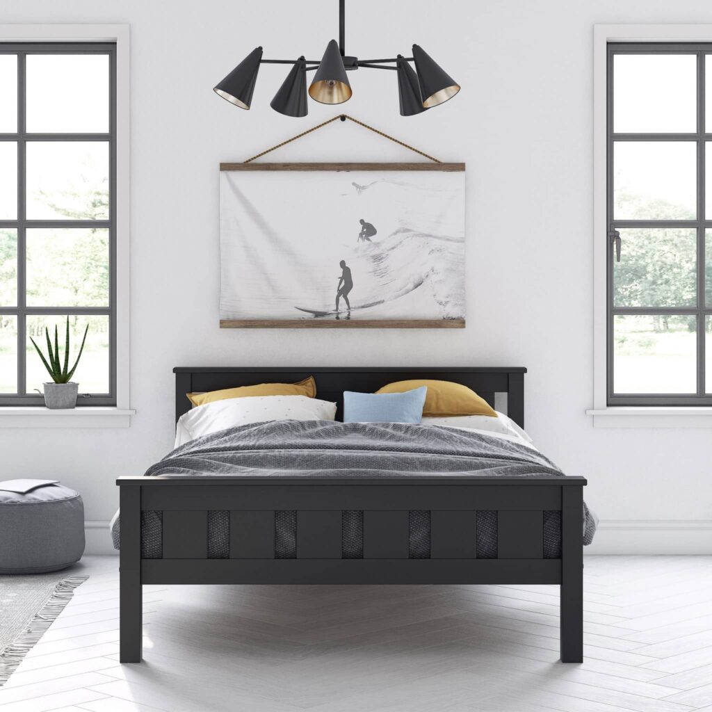 Kane Full Black Platform Bed Whalen Furniture