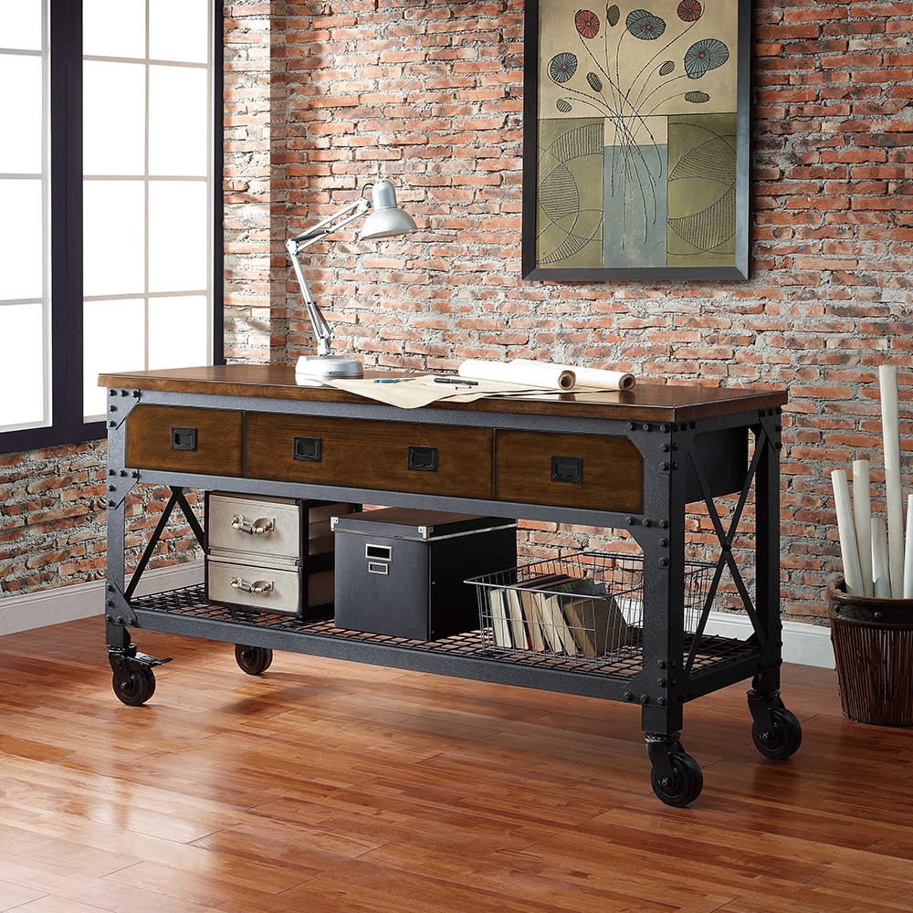 72in Metal And Wood Workbench | Whalen Furniture