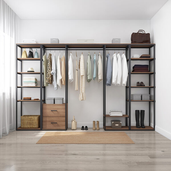 Camryn 24in Oak Closet Shelf Unit | Whalen Furniture