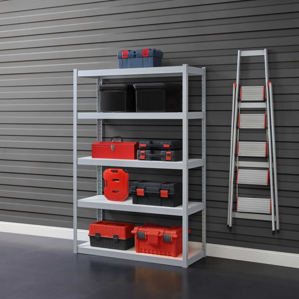 White Heavy Duty Storage Rack | Whalen Furniture