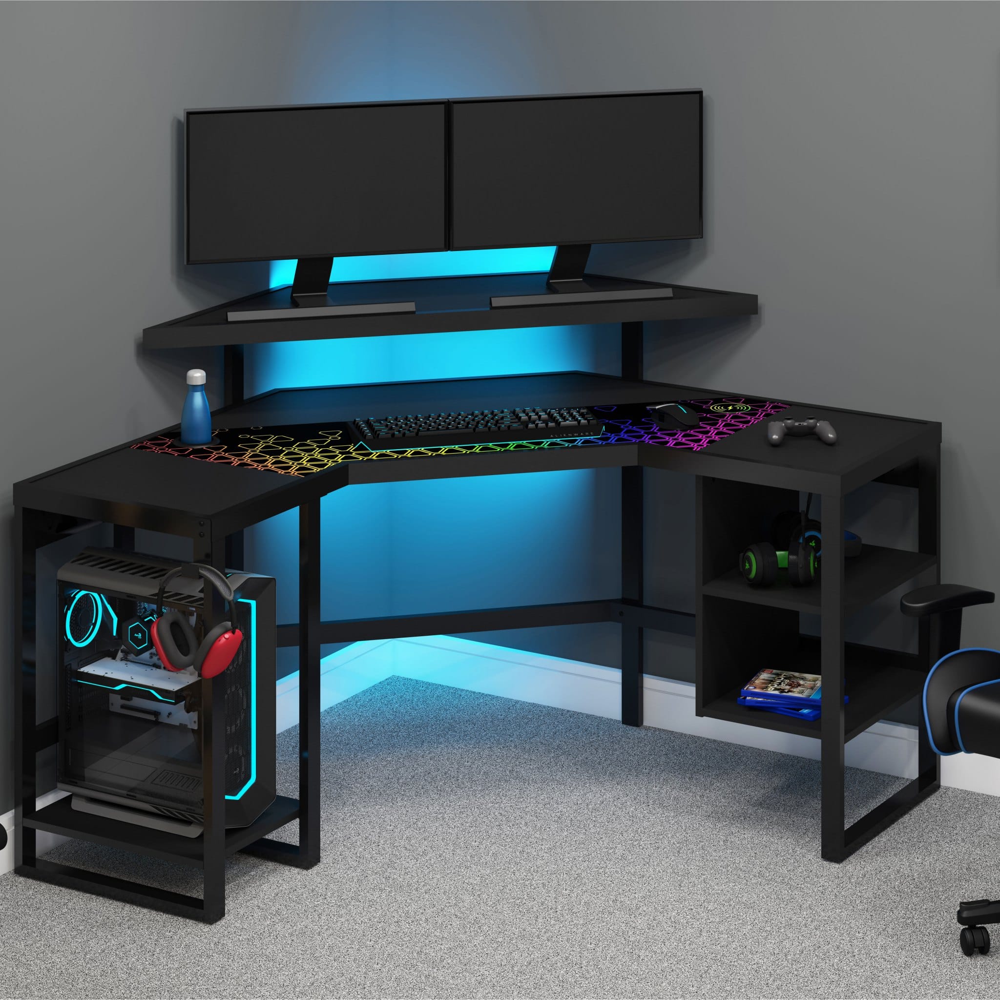 LEET 53in Onyx Gaming Desk