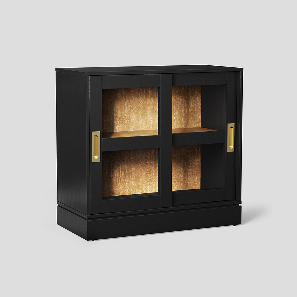 Promontory 32in Black Cabinet | Whalen Furniture