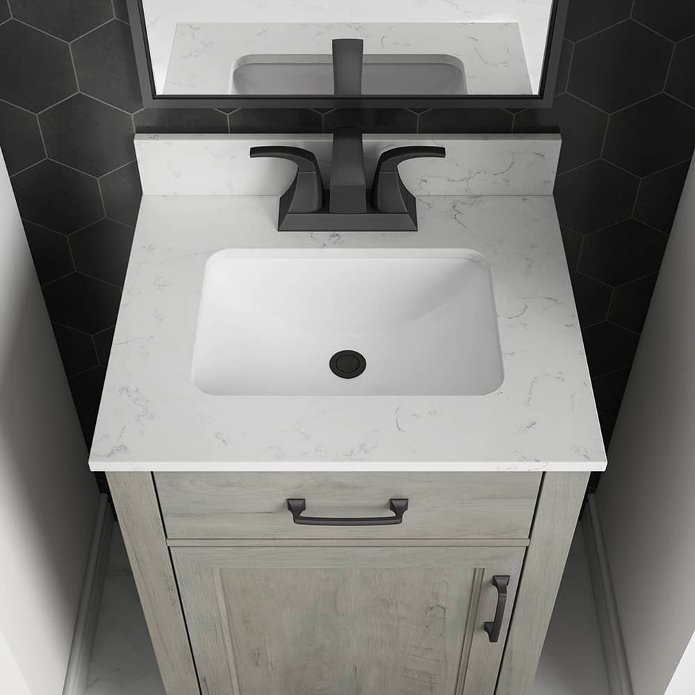 24in Ash Gray Single Sink Traditional