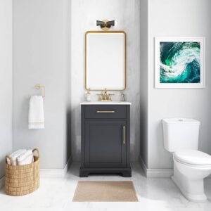 60in Onyx Black And Brass Dual Sink Bathroom Vanity