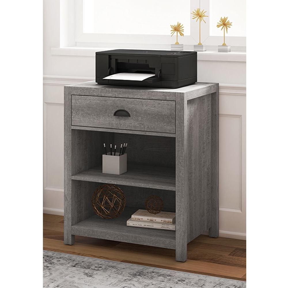 Fallbrook 20in Smoked Ash 2-Drawer Vertical File Cabinet | Whalen 