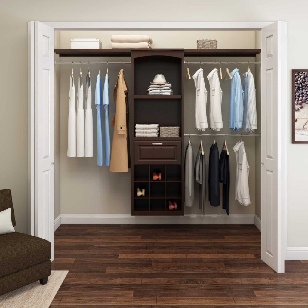 8ft Java Wood Closet Kit | Whalen Furniture
