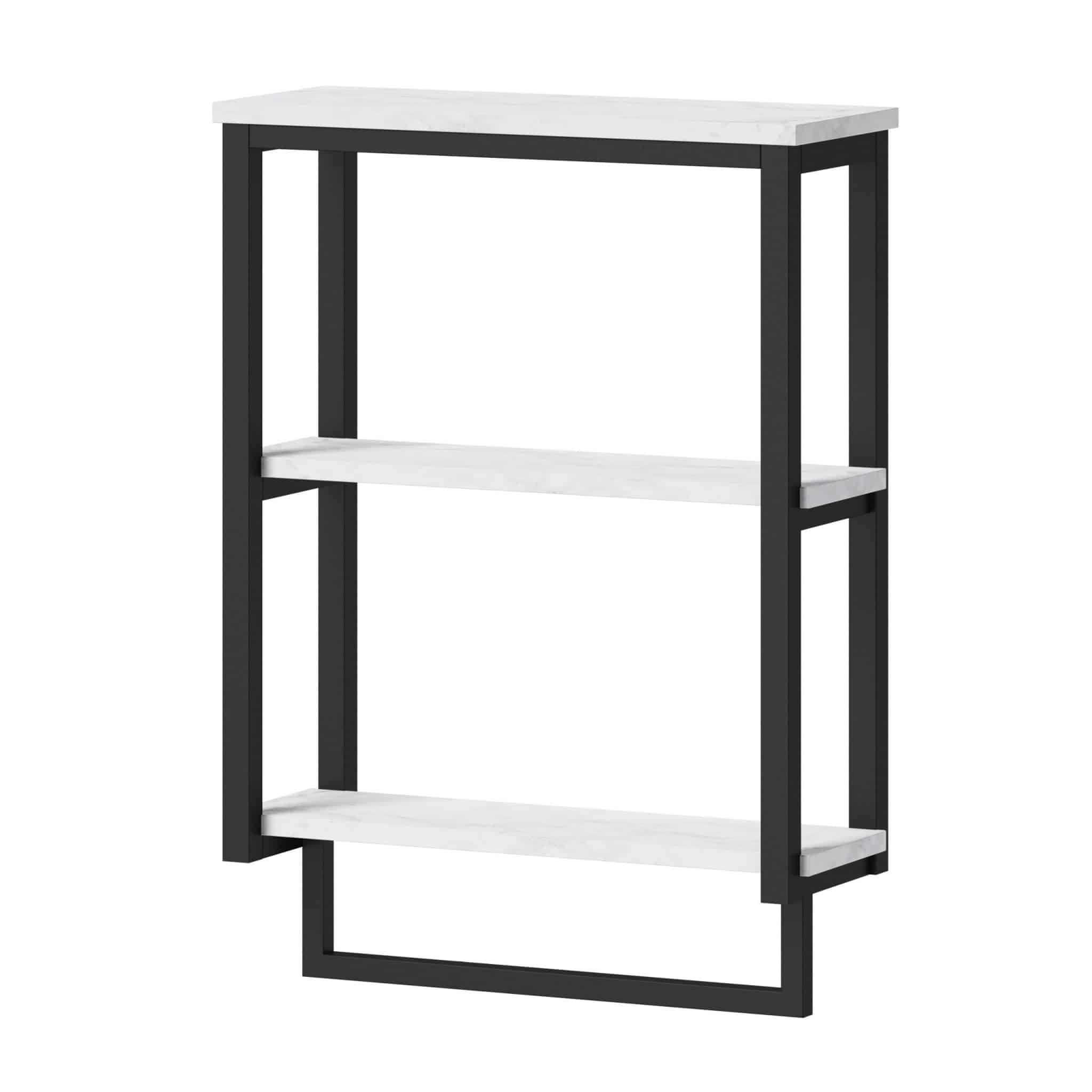 Tolley 8.07 W x 114.96 H x 12.8 D Wall Mounted Bathroom Shelves Rebrilliant Finish: Black