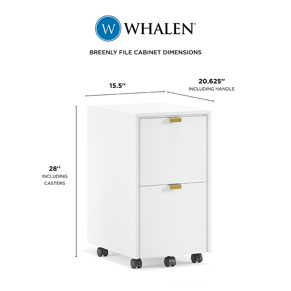 Breenly 20in White File Cabinet | Whalen Furniture